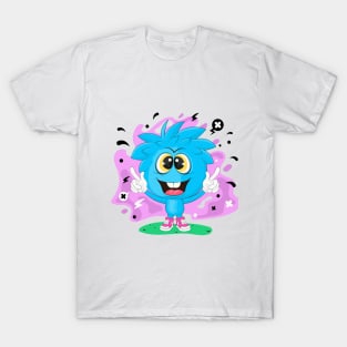 Cheering Cartoon Boy T-Shirt